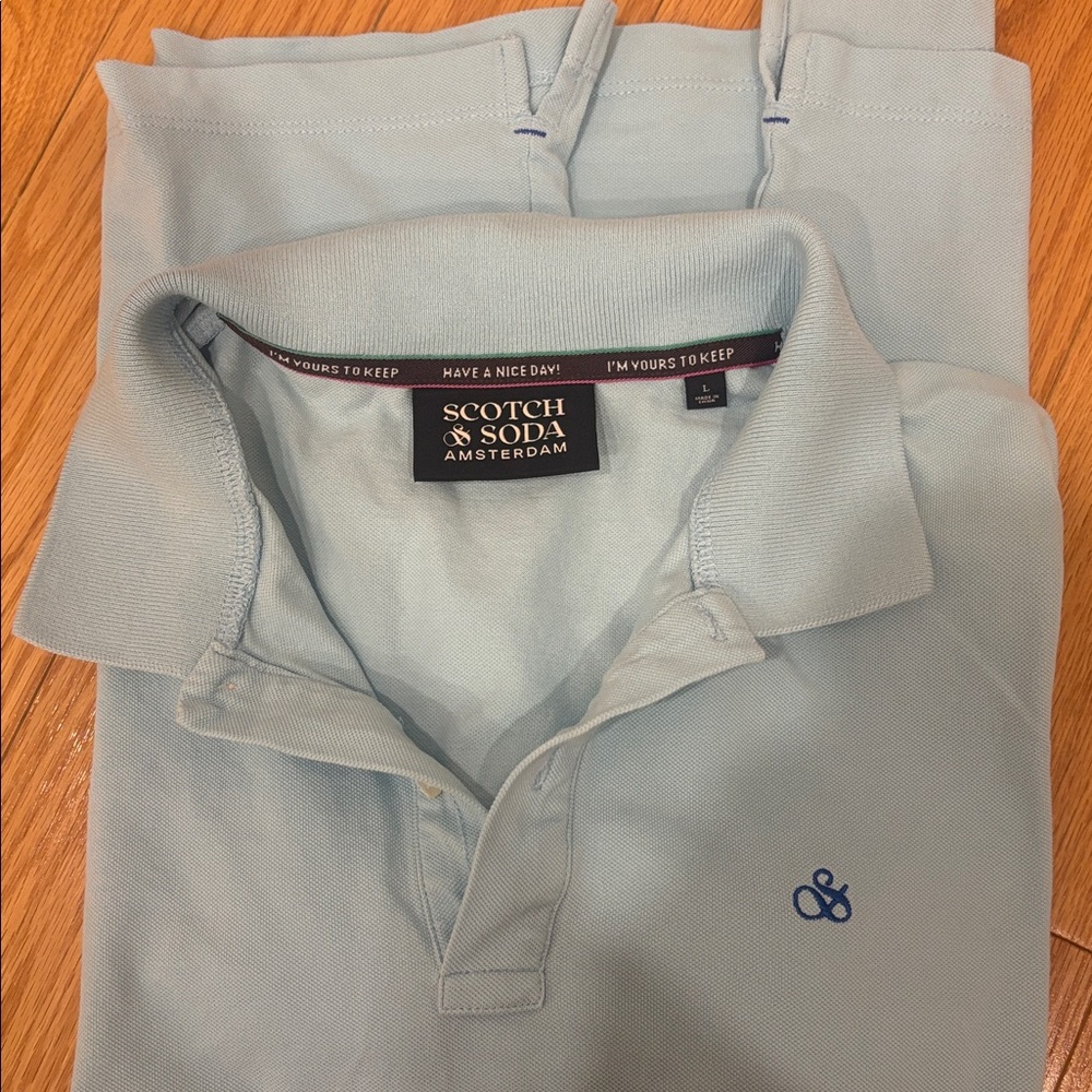 Scotch & Soda Sky Blue Polo Shirt